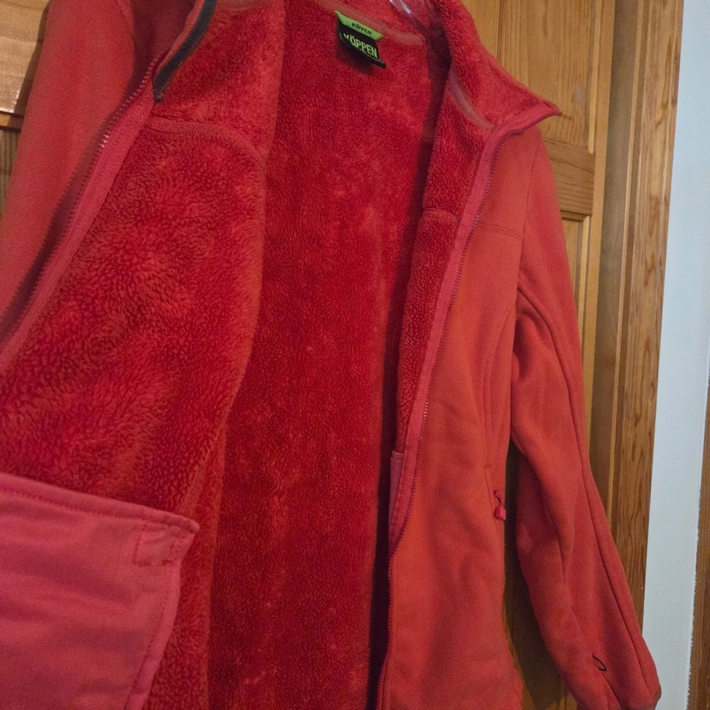 Koppen‎ Fleece Lined Jacket Women's Size Small Full Zip Cozy Warm Outerwear - Picture 8 of 9